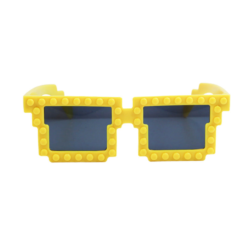 Wholesale ABS Cute and Funny Building Block Mosaic Sunglasses