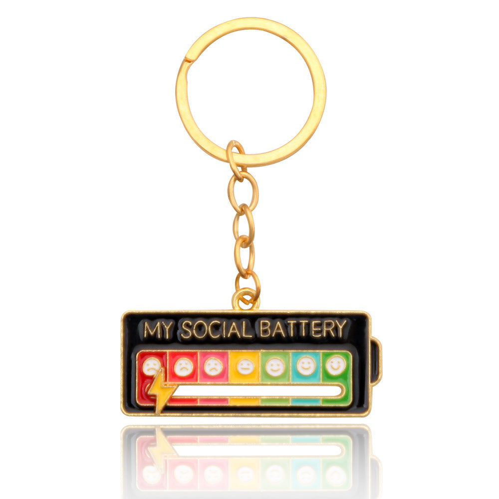 Wholesale Mood Expression Battery Power Keychain