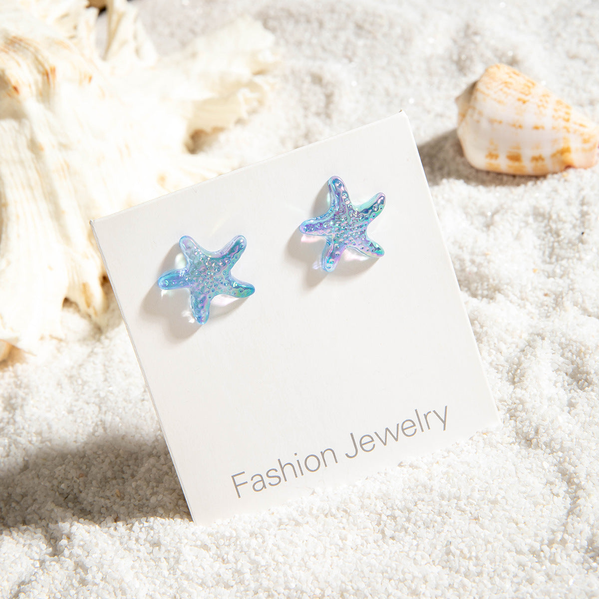Wholesale 5pcs/pack Wind Starfish Shell Earrings  Holiday Wind Earrings
