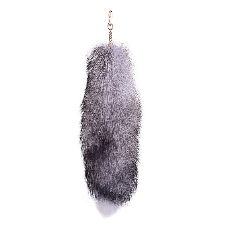 Wholesale of Oversized Fox Hair Pendant Keychains