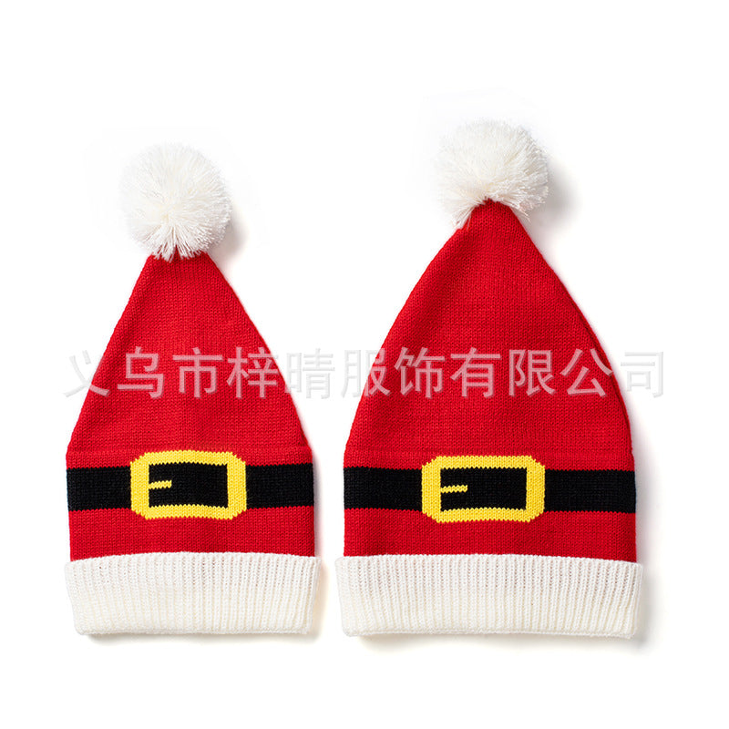 Wholesale Christmas Parent-child Cute Warm Santa Claus Beanie