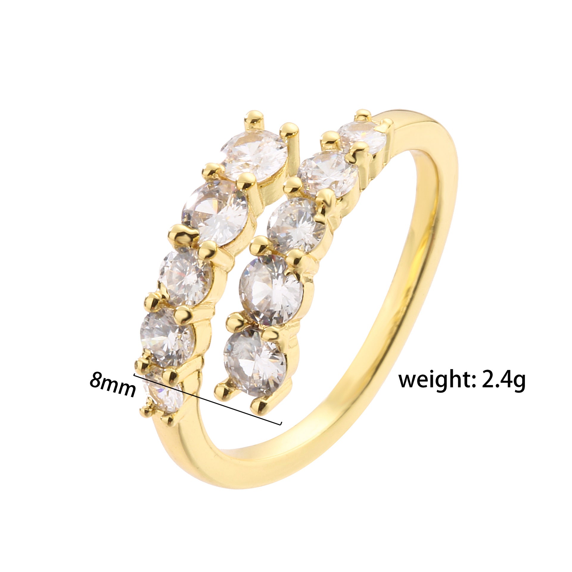 Wholesale Fashion Love Geometric Opening Adjustable Ring