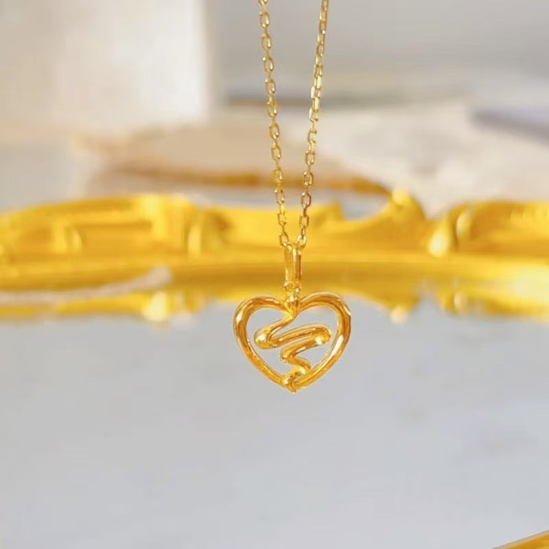 Wholesale Love Heart Snake Heart-shaped Necklace