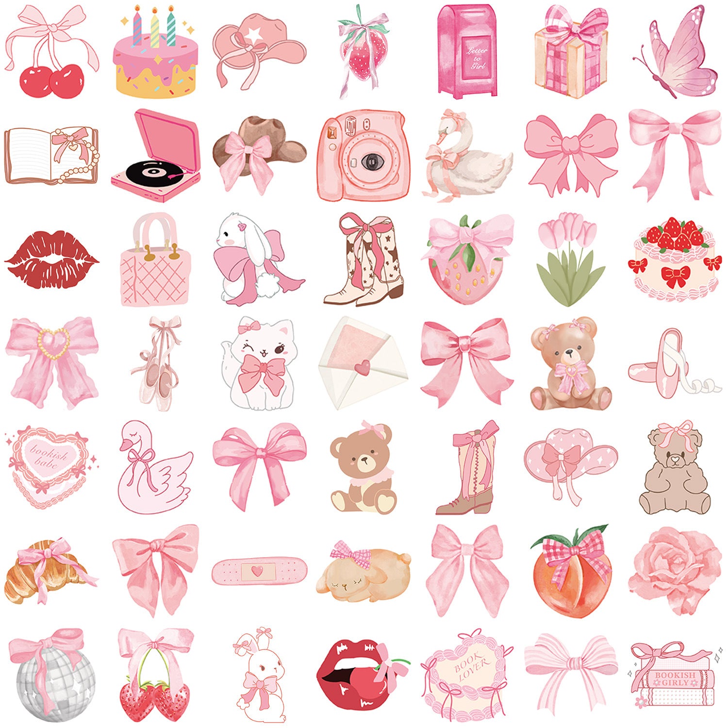 Wholesale 50pcs Pink Fun Park Graffiti Cartoon Stickers