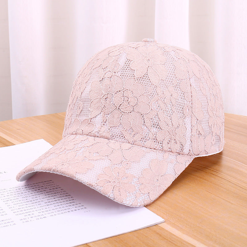 Wholesale Hollow Breathable Lace Flower Outdoor Sun Hat