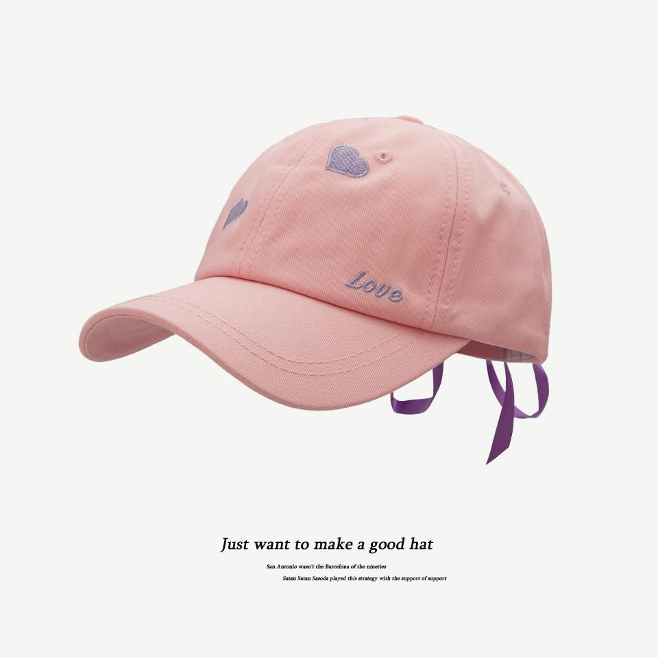 Wholesale Preppy Style Heart Embroidered Baseball Cap