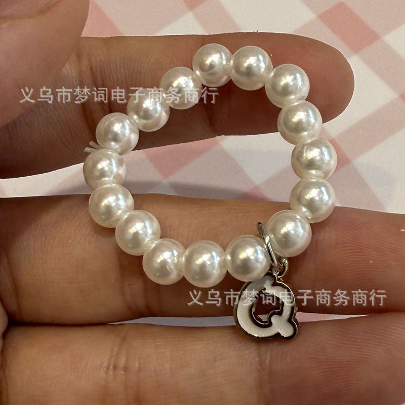 Wholesale 26 letter pearl necklace Doll Accessories