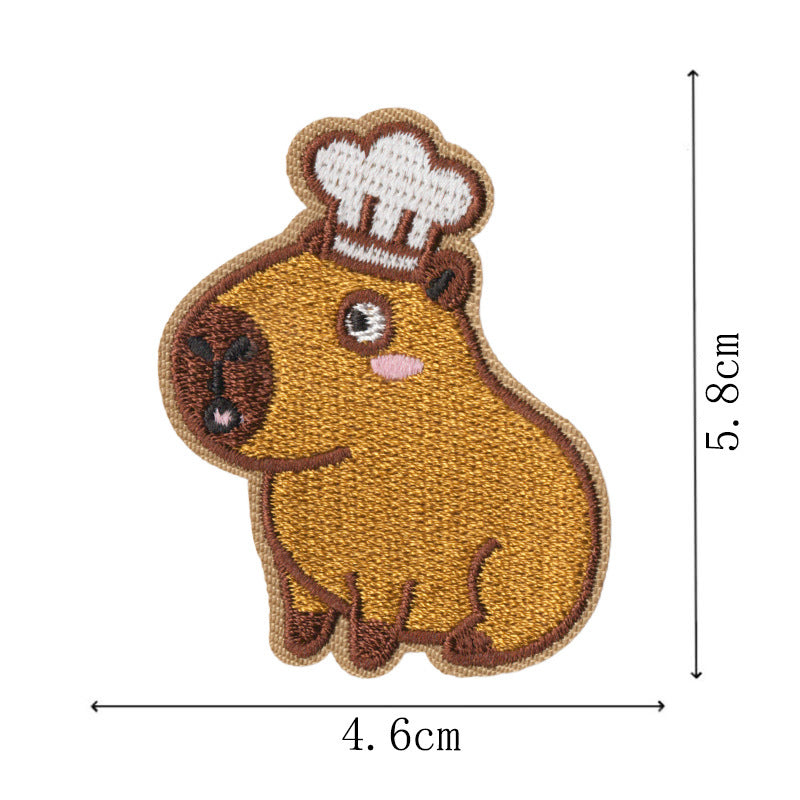 Wholesale 9 Pack Trendy Iron On Capybara Embroidery Patches For DIY Clothing Bags And Towel Decoration