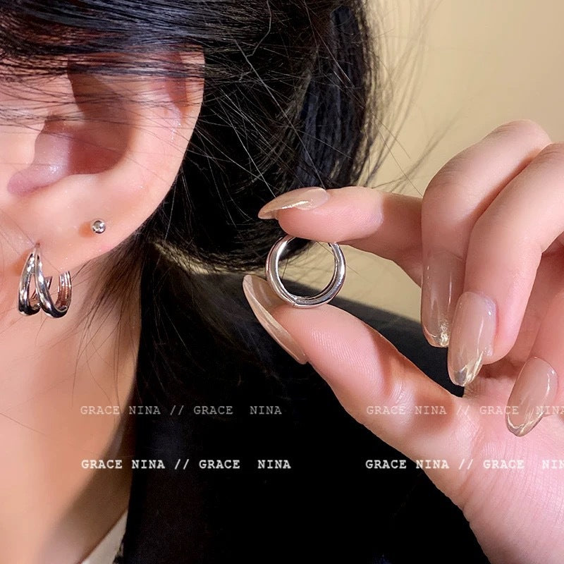 Wholesale Geometric oval high-end cool style earrings