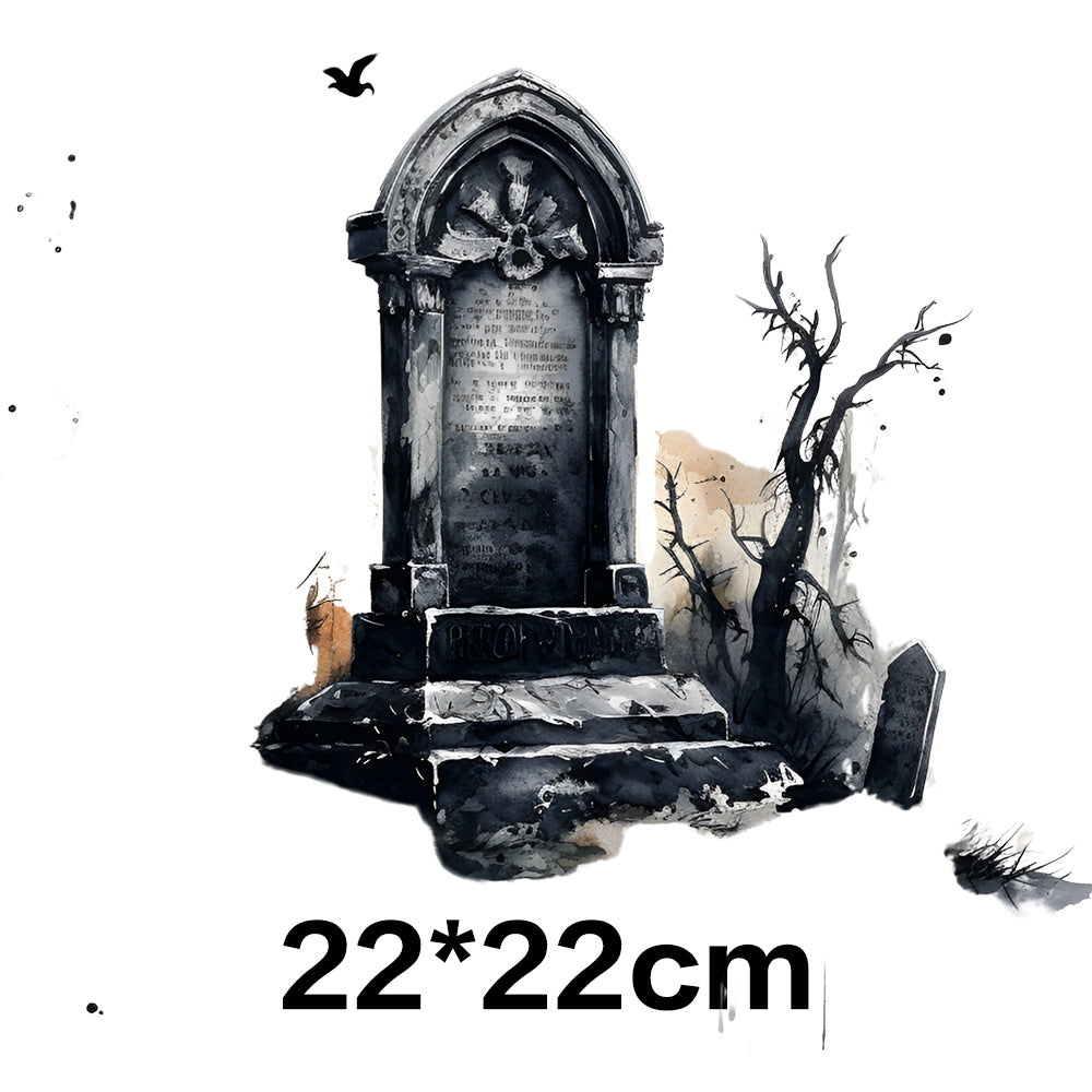 Wholesale 10pcs Halloween Black and White Horror Series UV DTF Ready to Press Transfers Wraps