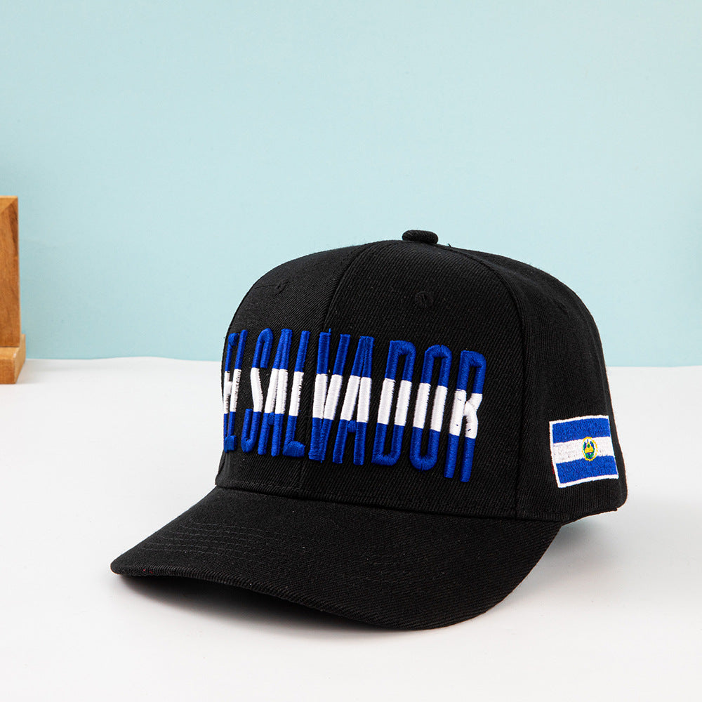 Wholesale Multi country flag hat color blocked flat brimmed baseball cap