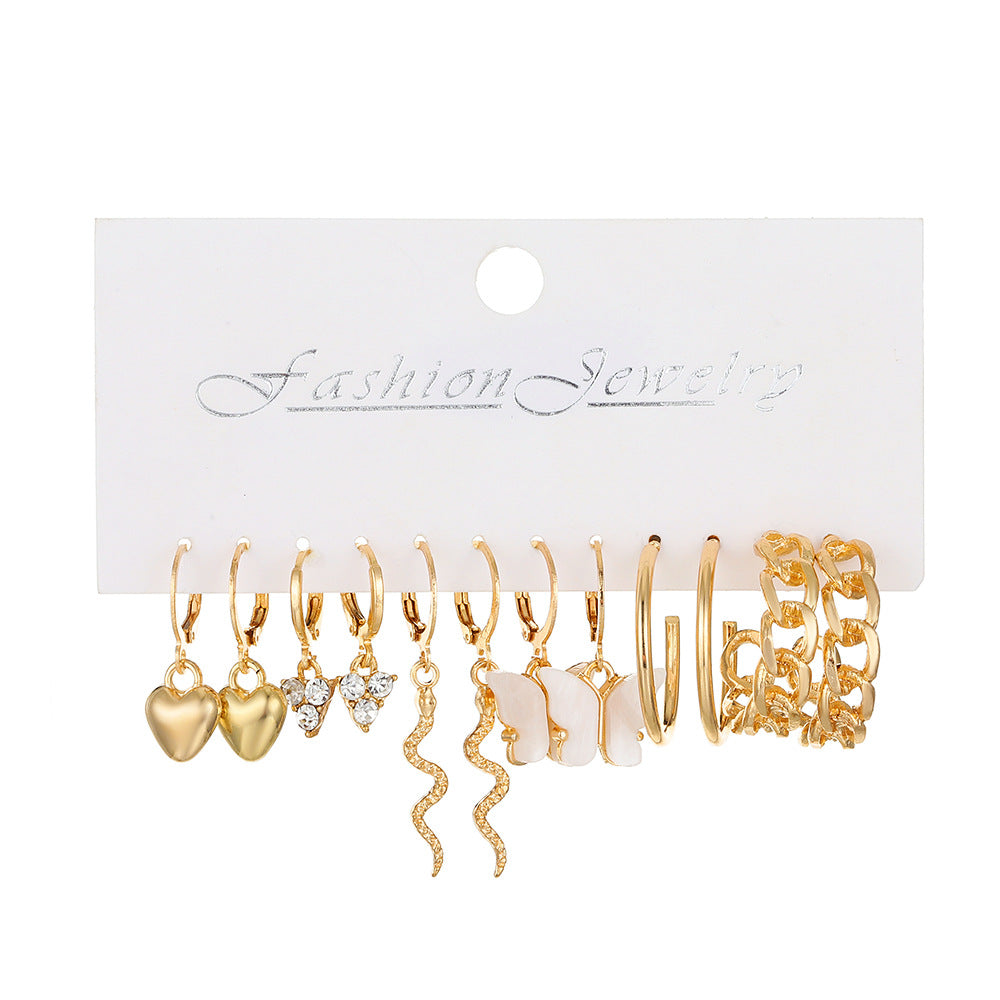 Wholesale Temperament Geometric Alloy Earring Set