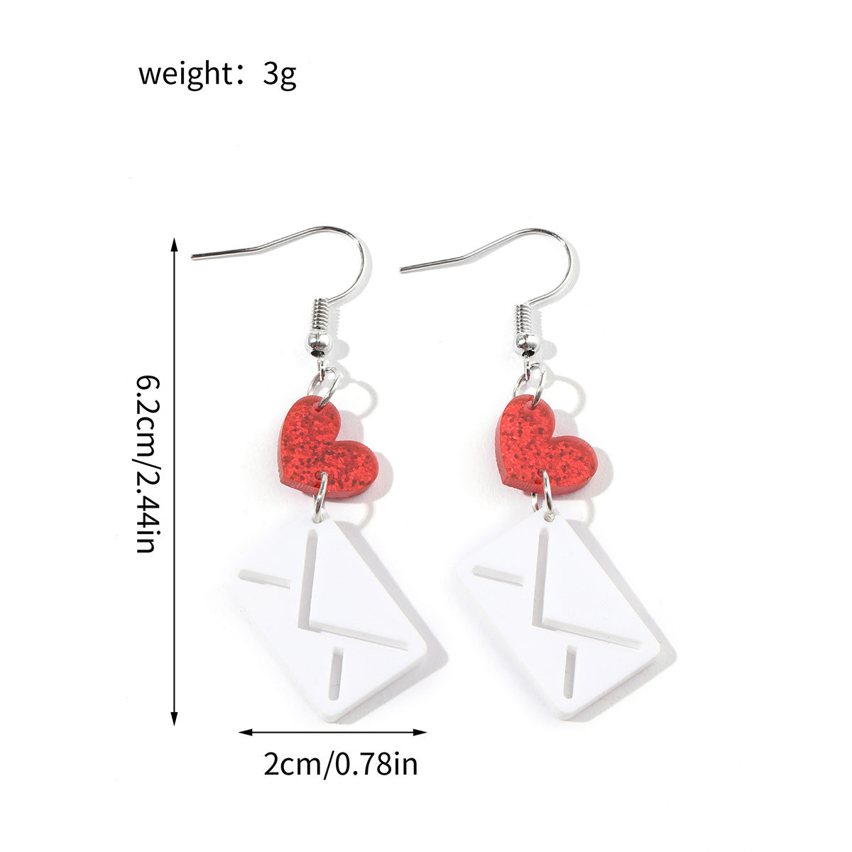 Wholesale Wholesale Valentine's Day series love bear acrylic earrings