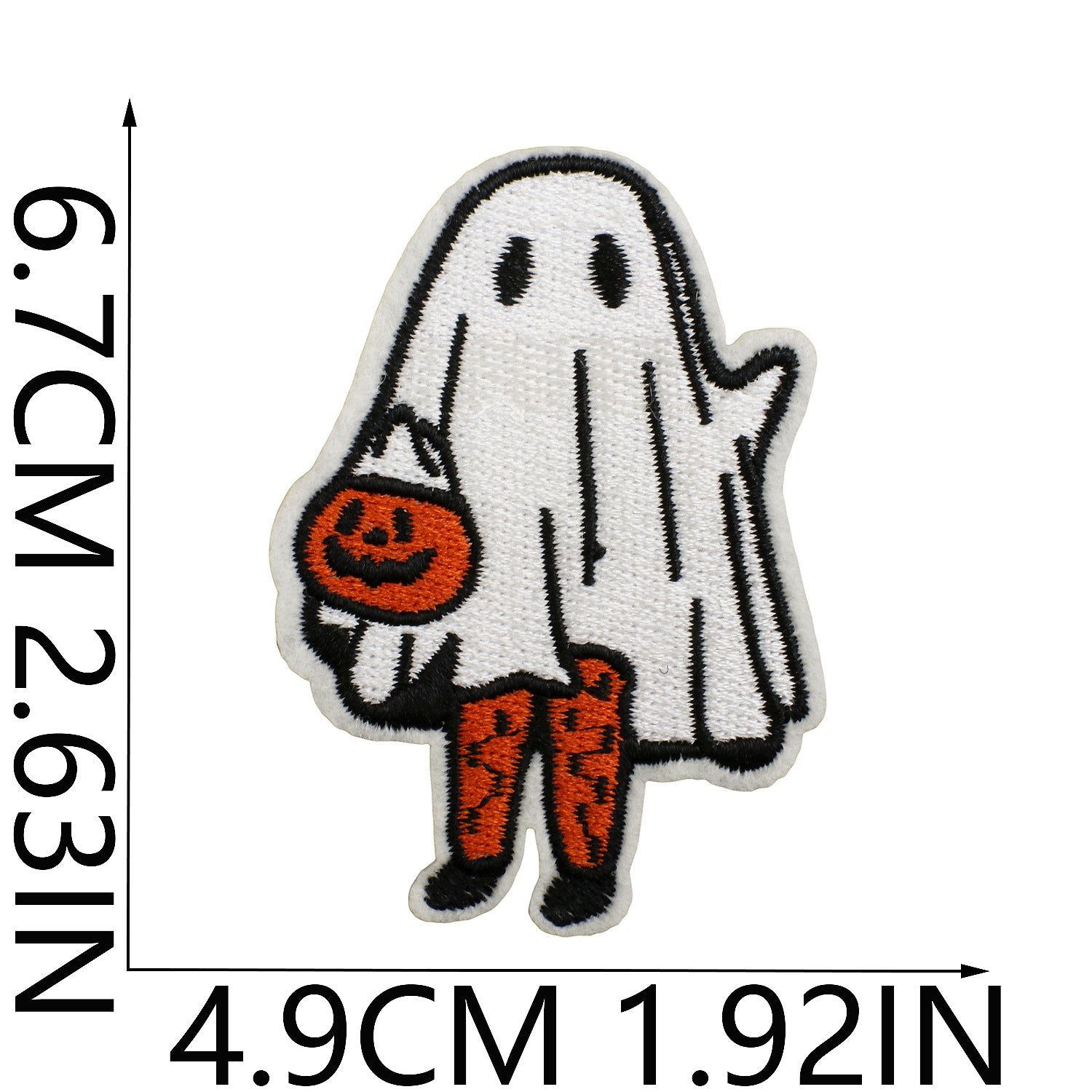 Wholesale Iron On Ghost Pumpkin Embroidery Patch Cute Witch Applique For Clothing Holiday Craft Supply For DIY Decor