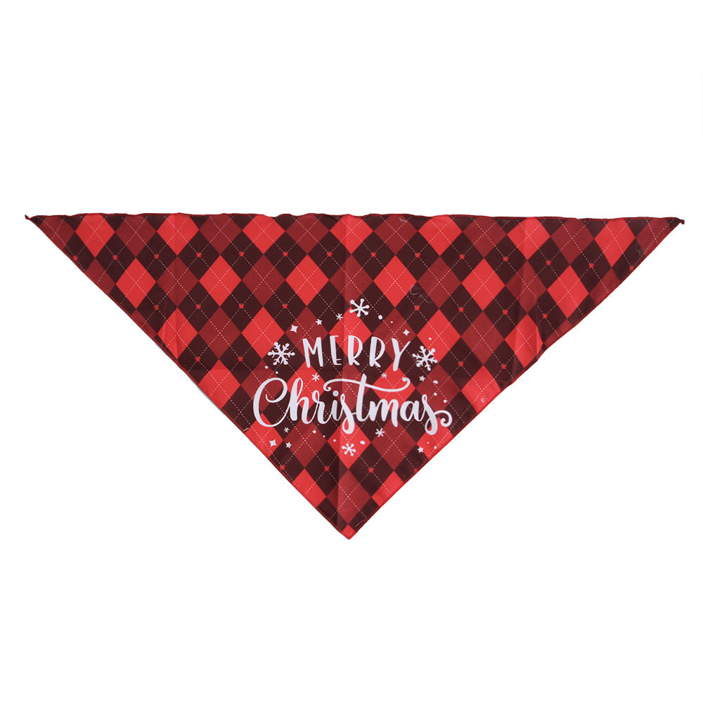 Wholesale 2PCS Christmas Triangle Dog Polyester Bibs