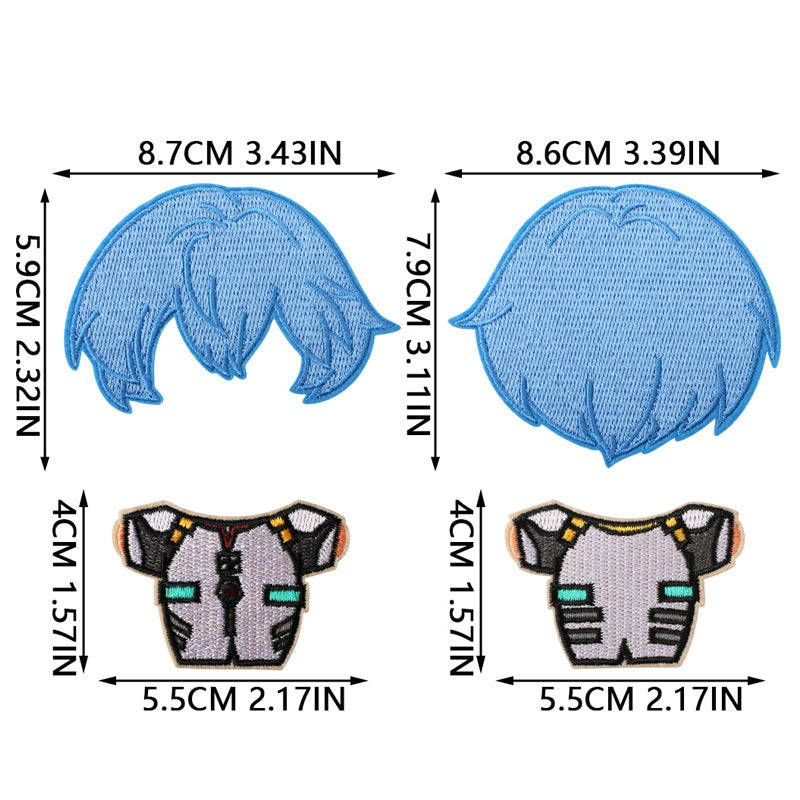 Wholesale Cute Anime Embroidery Patches DIY Sew On Cloth Patches For Clothing And Bags Fashion Accessory Gift For Crafting Resale