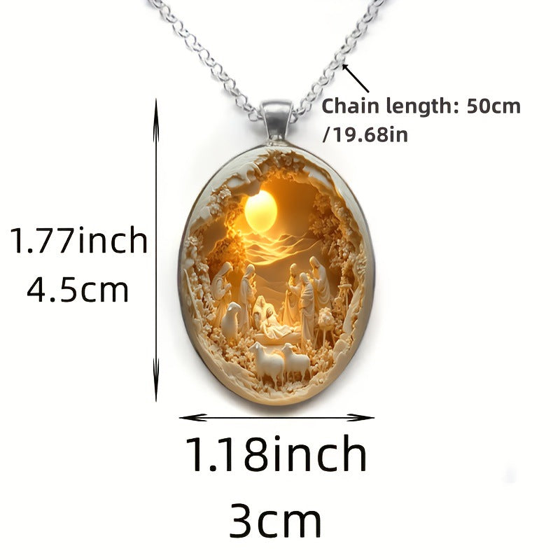 Wholesale Golden elegant portrait lamb necklace
