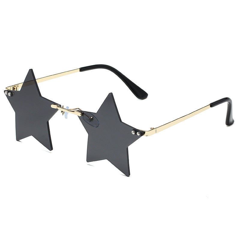 Wholesale PC Irregular Pentagram Frameless Sunglasses