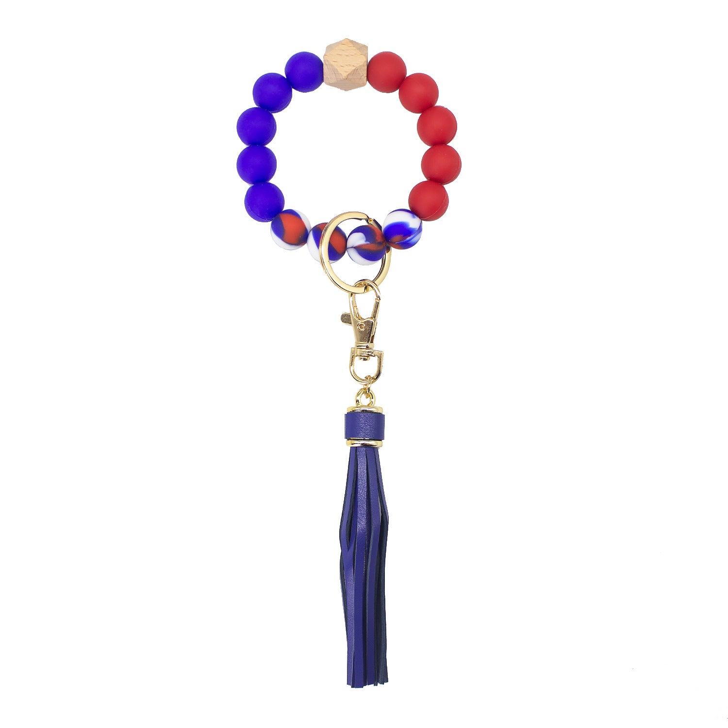 Wholesale Tassel Wood Beads Silicone Beads Wrist Keychain