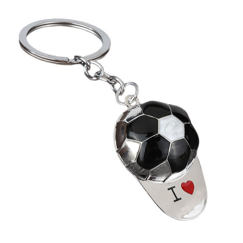 Wholesale Football trophy fan sports gift Metal Keychain