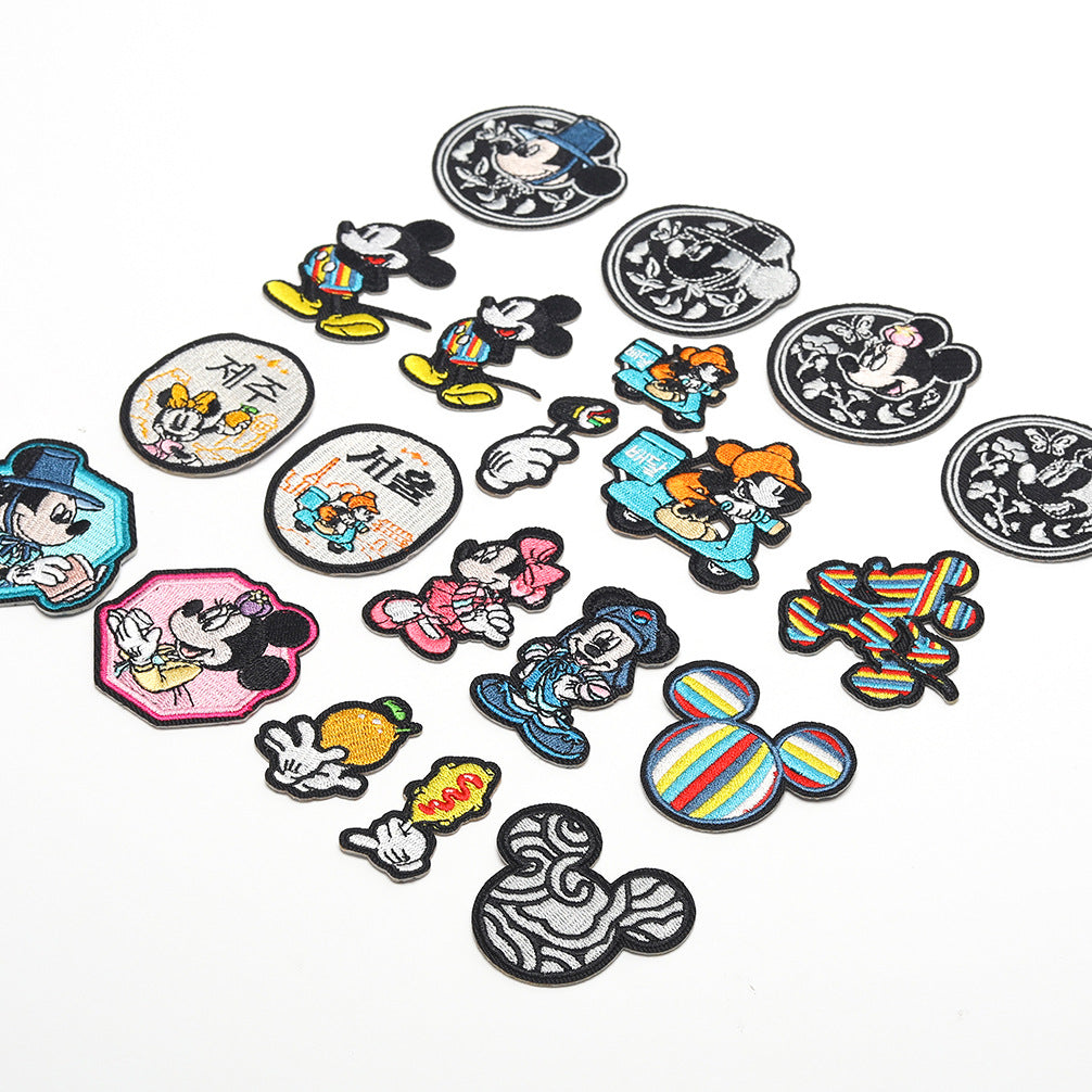 Wholesale Round Cartoon Mouse Embroidered Patch For Clothing Bags And Towels A Chic Decorative Accent OLY Exclusive
