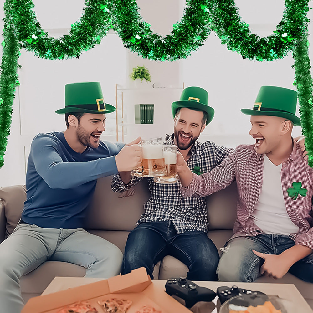 Wholesale PET Saint Patrick's Day Green Wool Top Festival Party Decoration