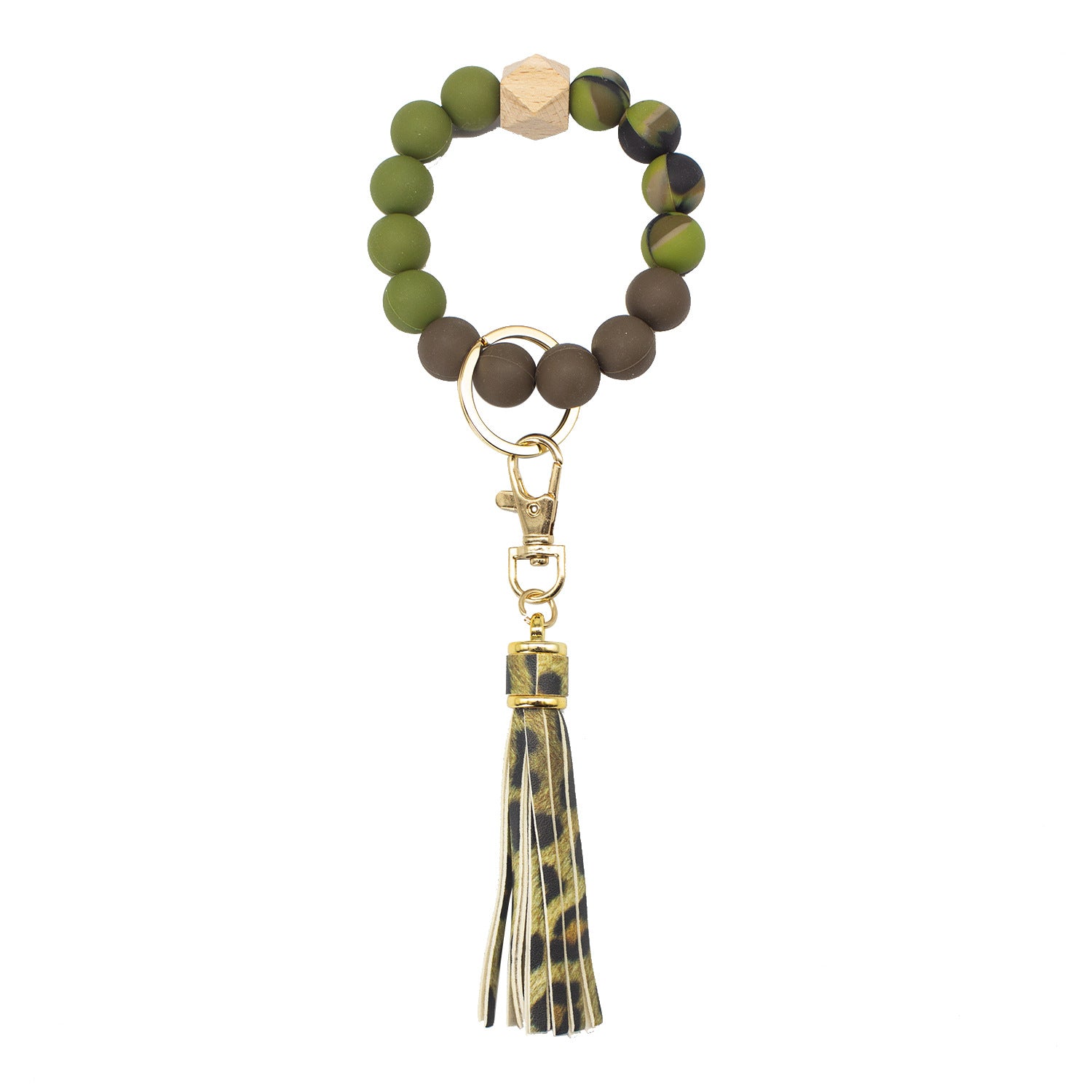 Wholesale Tassel Wood Beads Silicone Beads Wrist Keychain