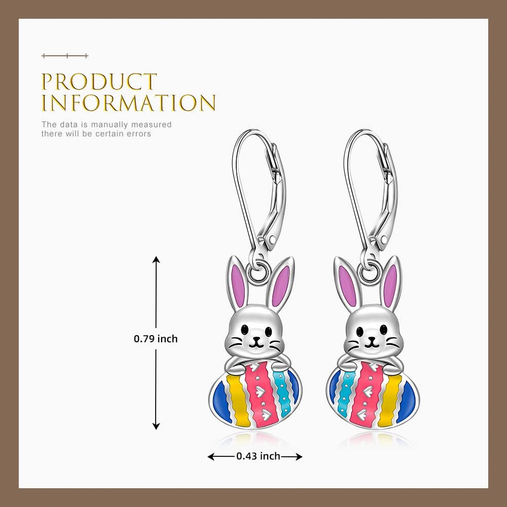Wholesale Rabbit Easter Egg Clover Easter Earrings