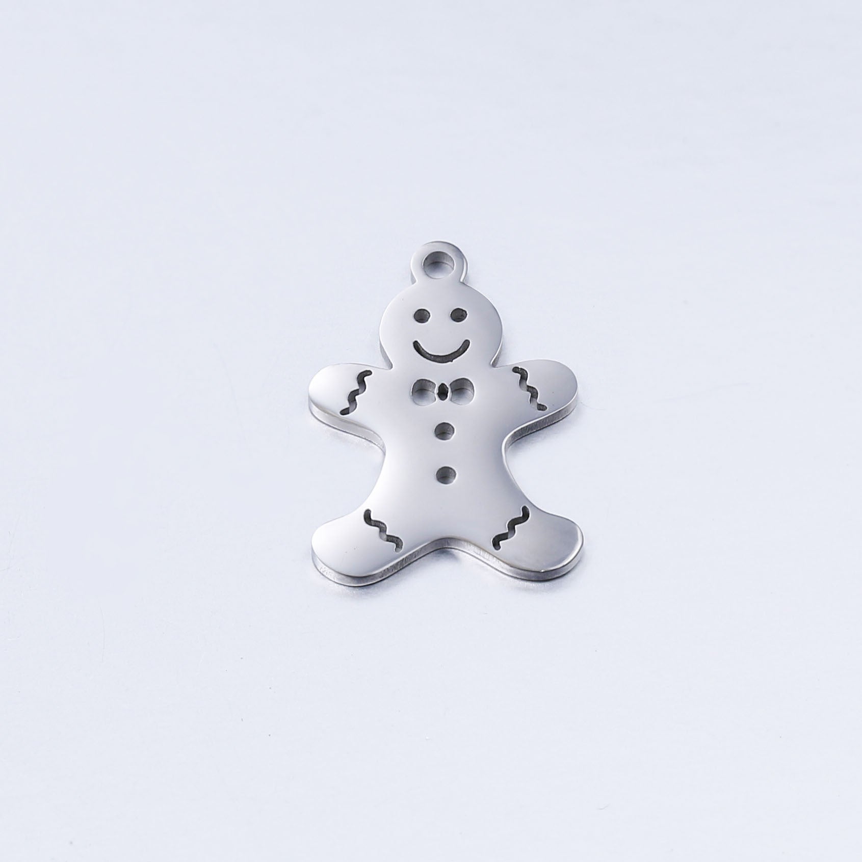 Wholesale Stainless Steel Christmas Snowman Fawn Christmas Tree Snowflake Pendant Accessories DIY
