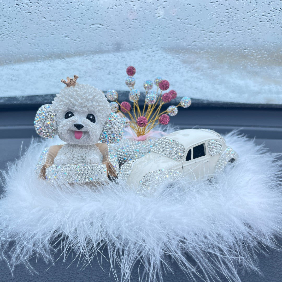 Wholesale Shake Head Teddy Crystal Car Accessories