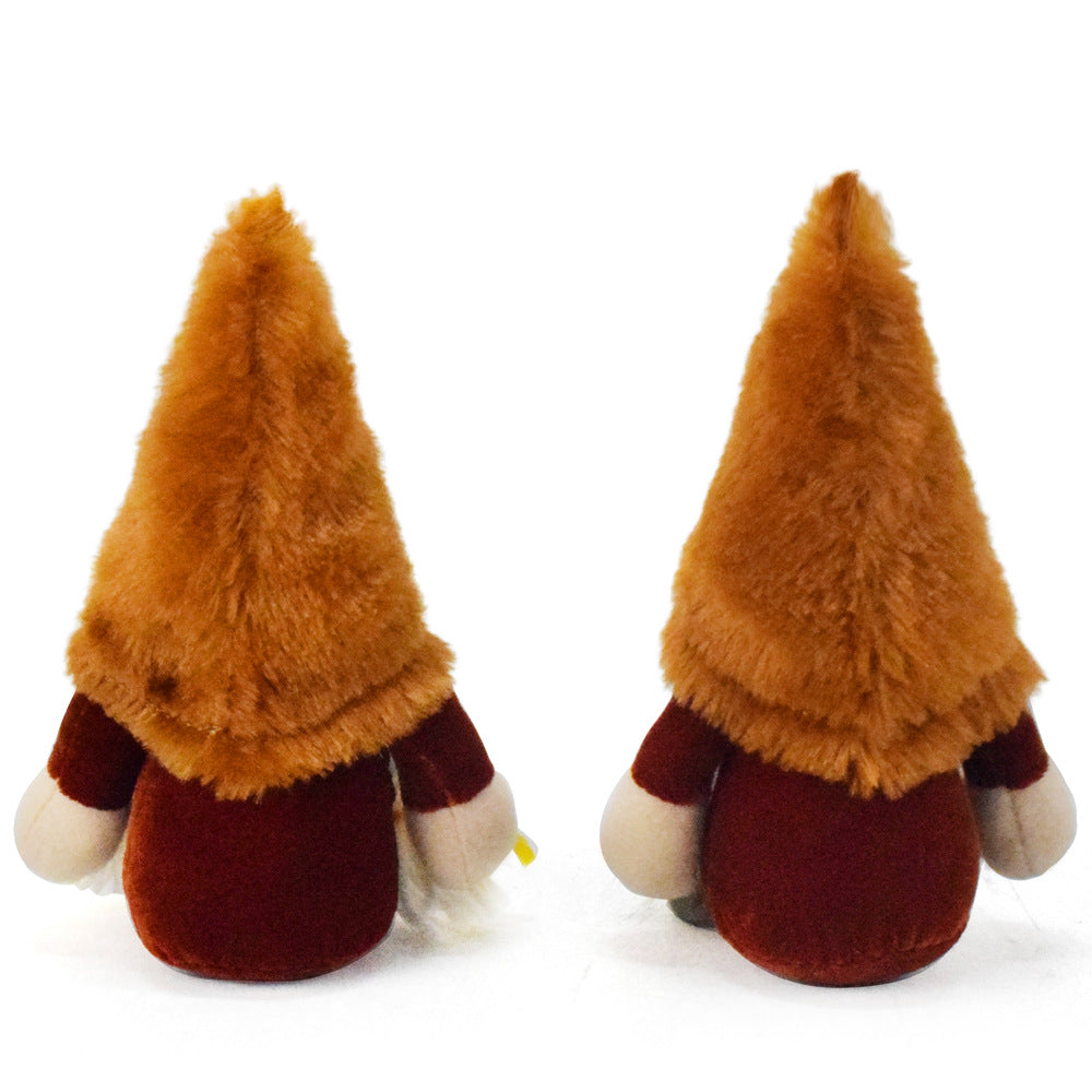 Wholesale Harvest Festival Autumn Faceless Doll Brown Plush Gnome Ornament