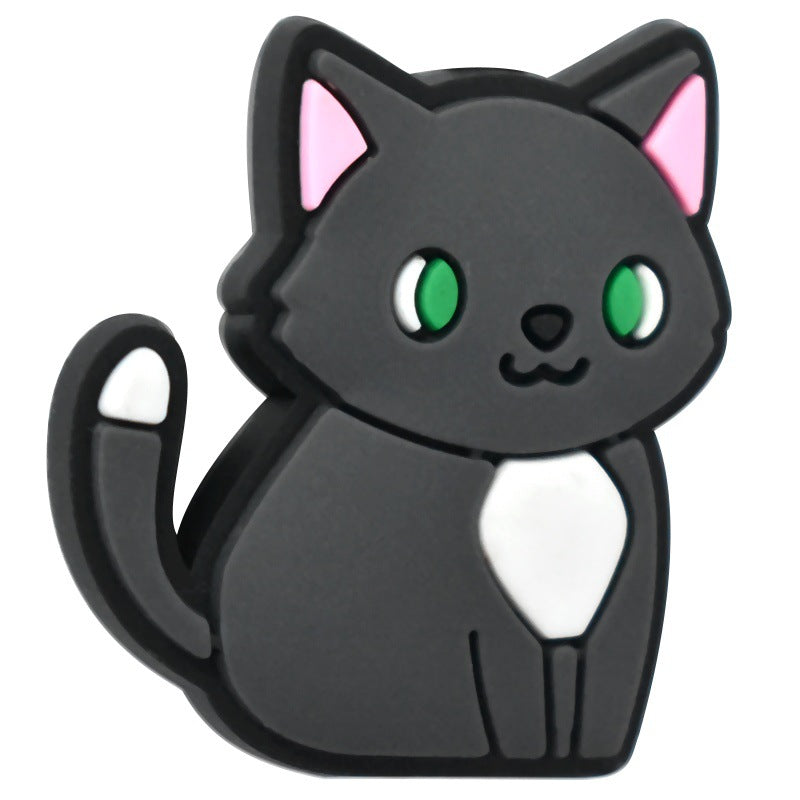 Wholesale Random 100pcs Cute Cartoon Cat Series DIY Pvc Soft Glue Beads