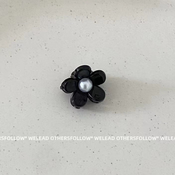 Wholesale Sparkling Flower Color Diamond Pearl Mini Hair Clip