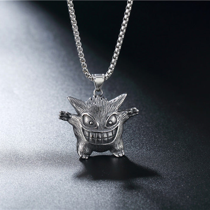 Wholesale Trendy Devil Monster Pendant Hip Hop Men S Stainless Steel Necklace Jewelry Accessory