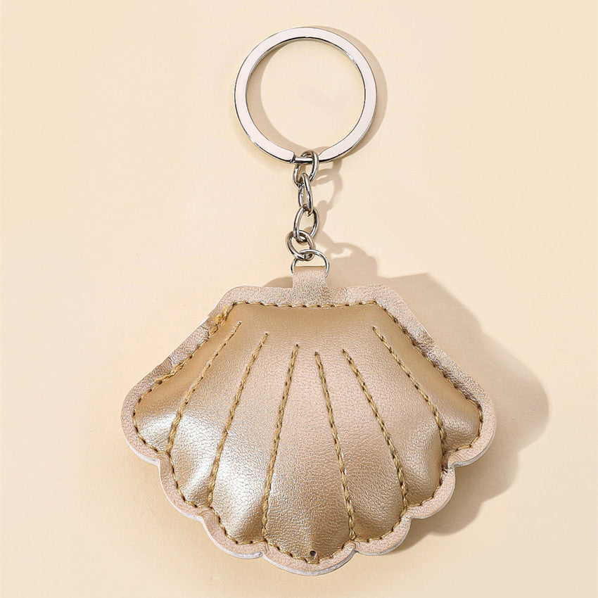 Wholesale Leather Pearl Shell Keychain