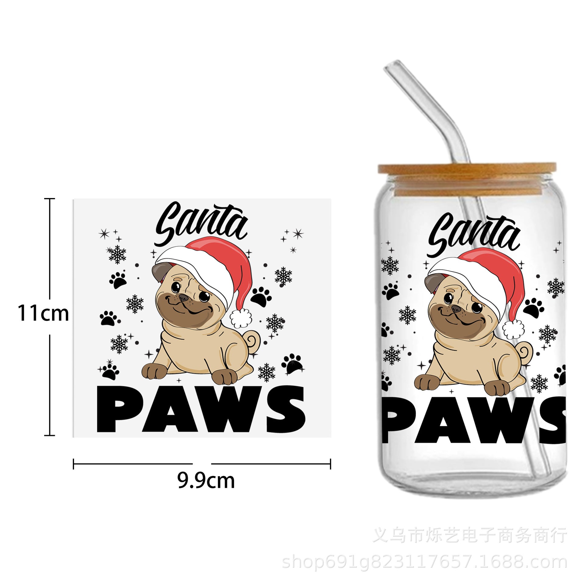 Wholesale Christmas series  Olaf  16oz Cup UV DTF Wraps