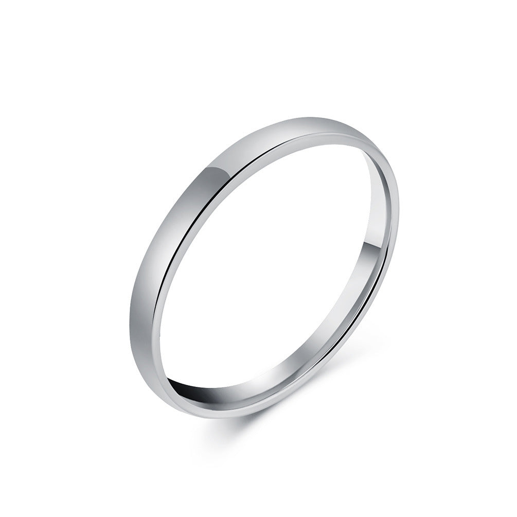 Wholesale 18K gold plated simple cool neutral style high-grade polished titanium steel tail ring
