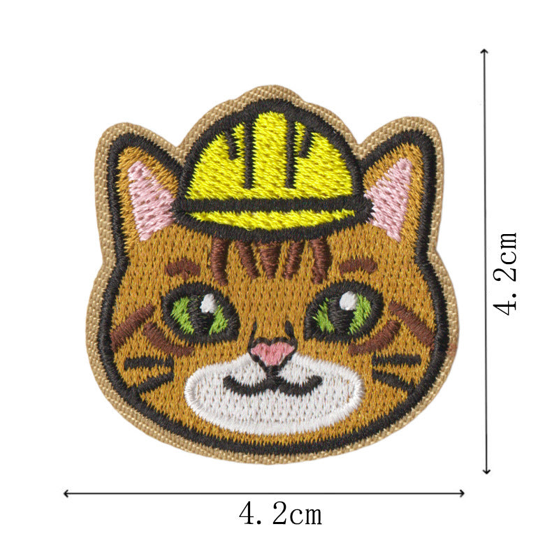 Wholesale Cat Embroidery Patch Set Iron On DIY Decorative Badges For Pencil Case And Pants Trendy Gift Boutique Resale