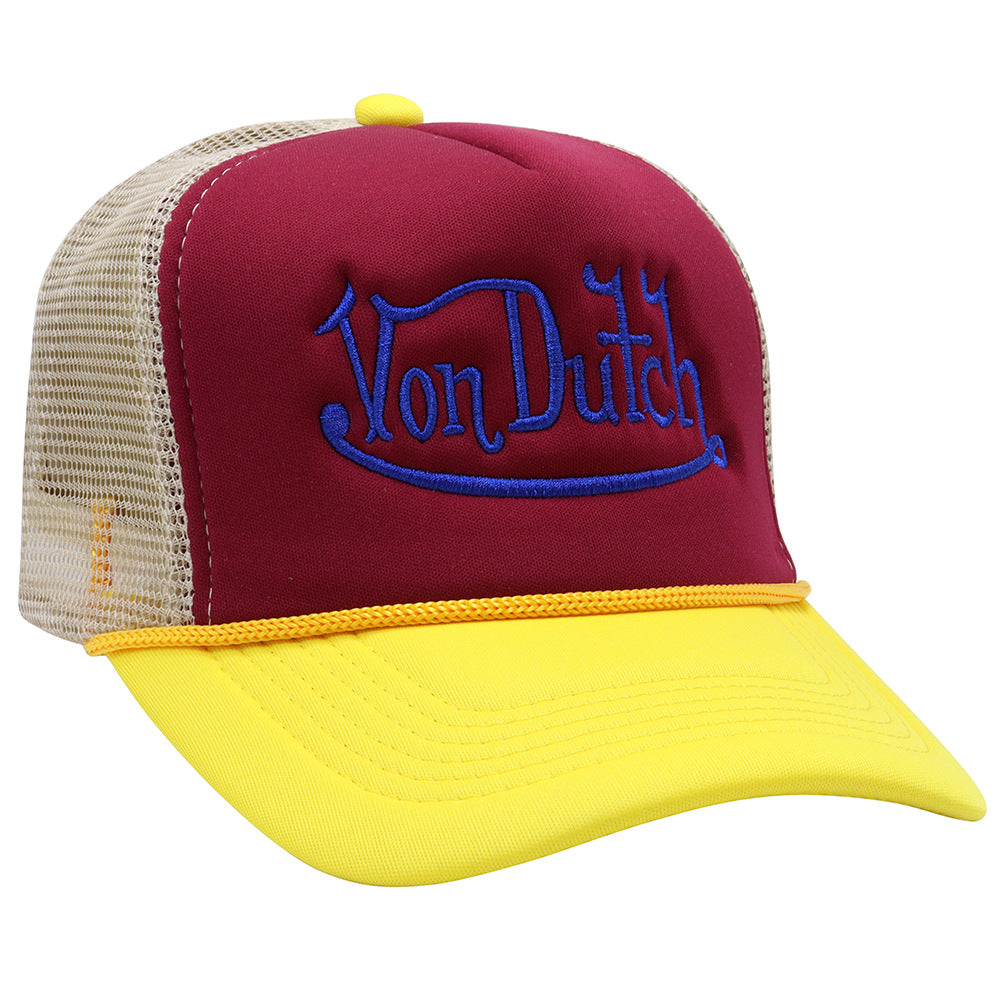 Wholesale Plaid Camouflage Embroidered Truck Hat Sun Protection Mesh Baseball Cap