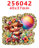 Wholesale Random 30pcs Western style leopard print letter cartoon Acrylic Flatback