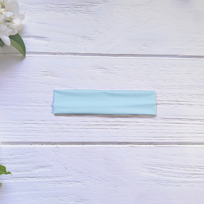 Wholesale popular solid color high elastic headband yoga sports hair band hair accessories sweat-absorbent headscarf headdress wide edge headband