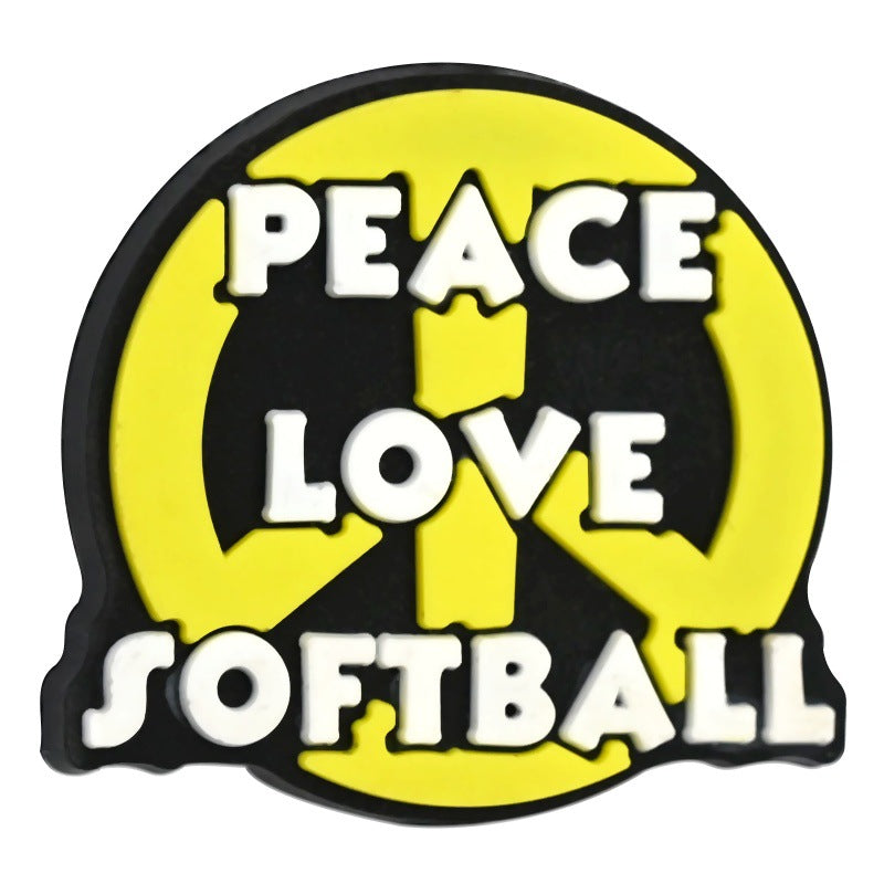 Wholesale Random 100pcs/pack PVC soft rubber perforated beaded accessories for ball sports series   Focal Beads