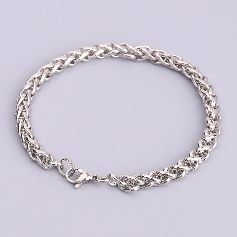 Wholesale Stainless Steel Keel Fashionable and Personalized Hip-hop Titanium Steel Bracelet
