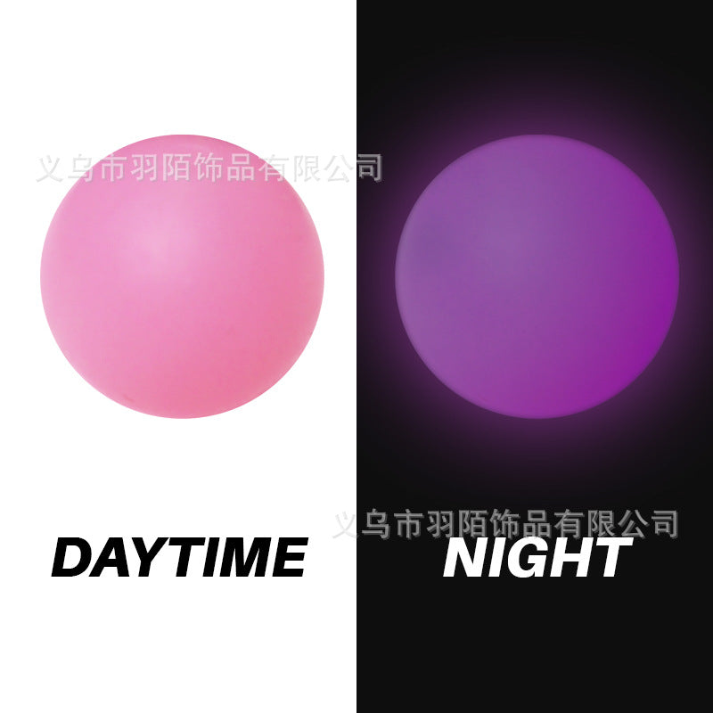 Wholesale 50pcs Luminous Round Beads Silicone Beads Jewelry Accessories Loose Beads