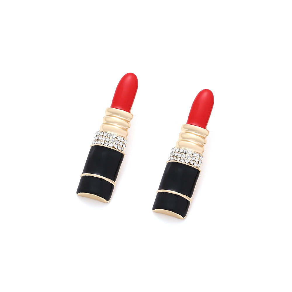 Wholesale Valentine's Day Drop Glaze Lipstick Earrings