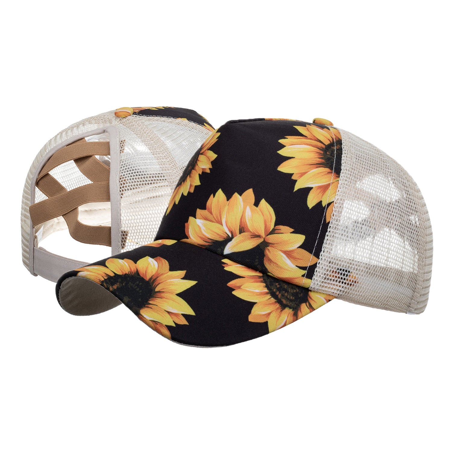 Wholesale Sunflower Ponytail Baseball Cap
