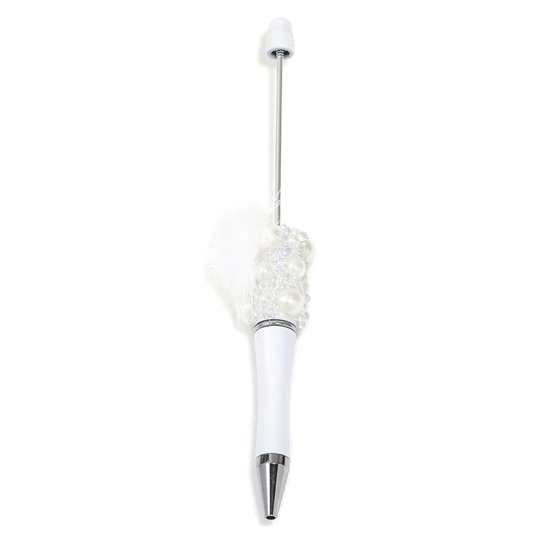 Wholesale 5pcs Creative Pearl Ball DIY Bead Sparkling Bubble Ball Spinning Ballpoint Pen