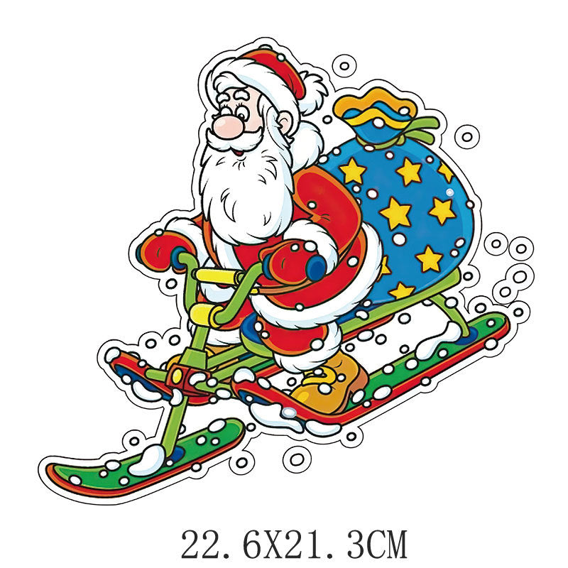 Wholesale Christmas snowman cartoon heat transfer  UV DTF Ready to Press Transfers Wraps