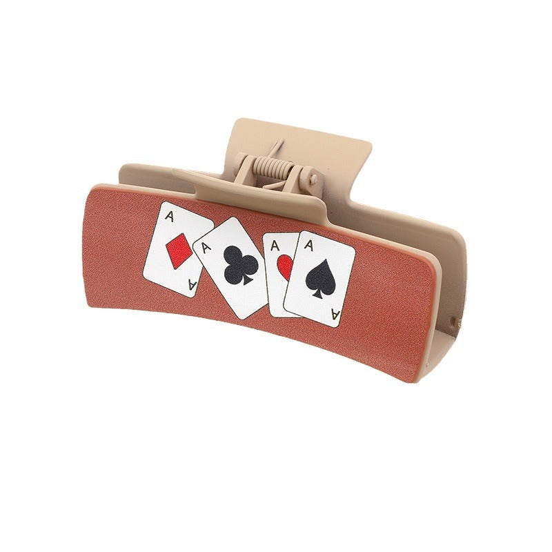 Wholesale Western cowboy style retro playing card leather clip