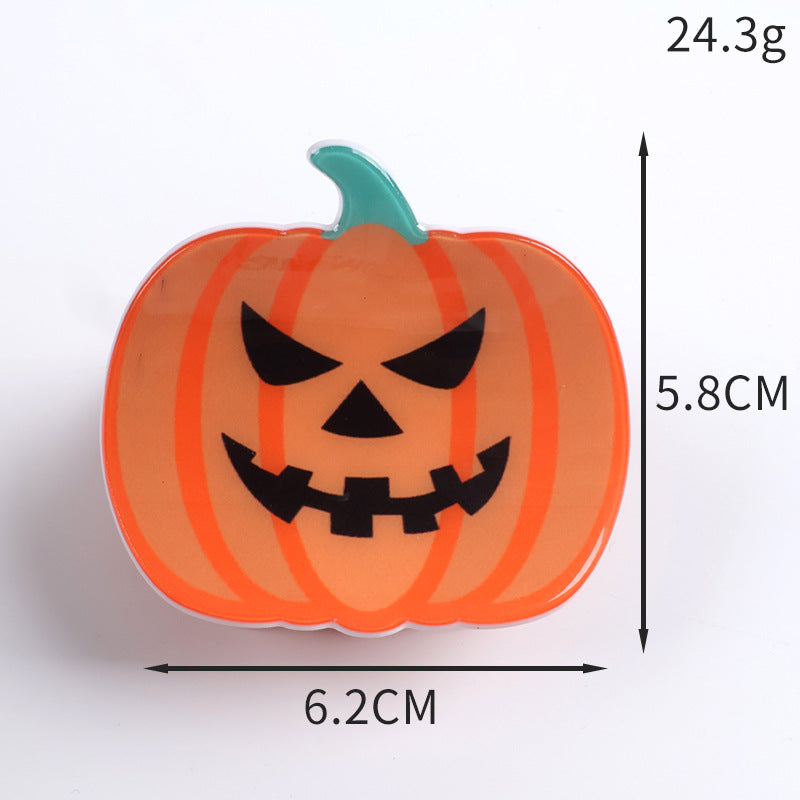 Wholesale Dark Style PVC Pumpkin Ghost Shark Claw Hair Clip  Creative Hair Accessory For Resale
